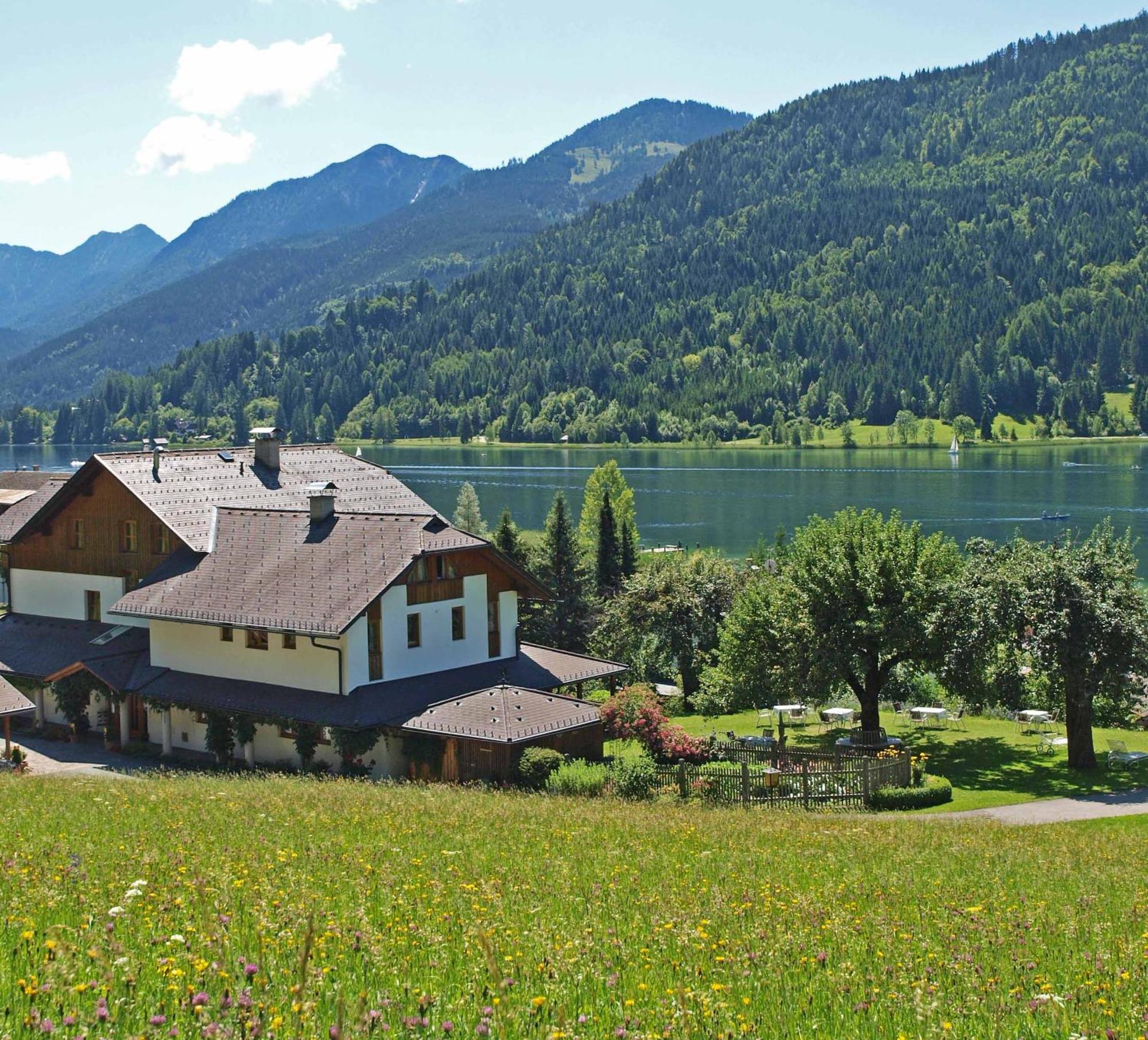Ferienhof Obergasser Und Bergblick Weissensee Exteriör bild