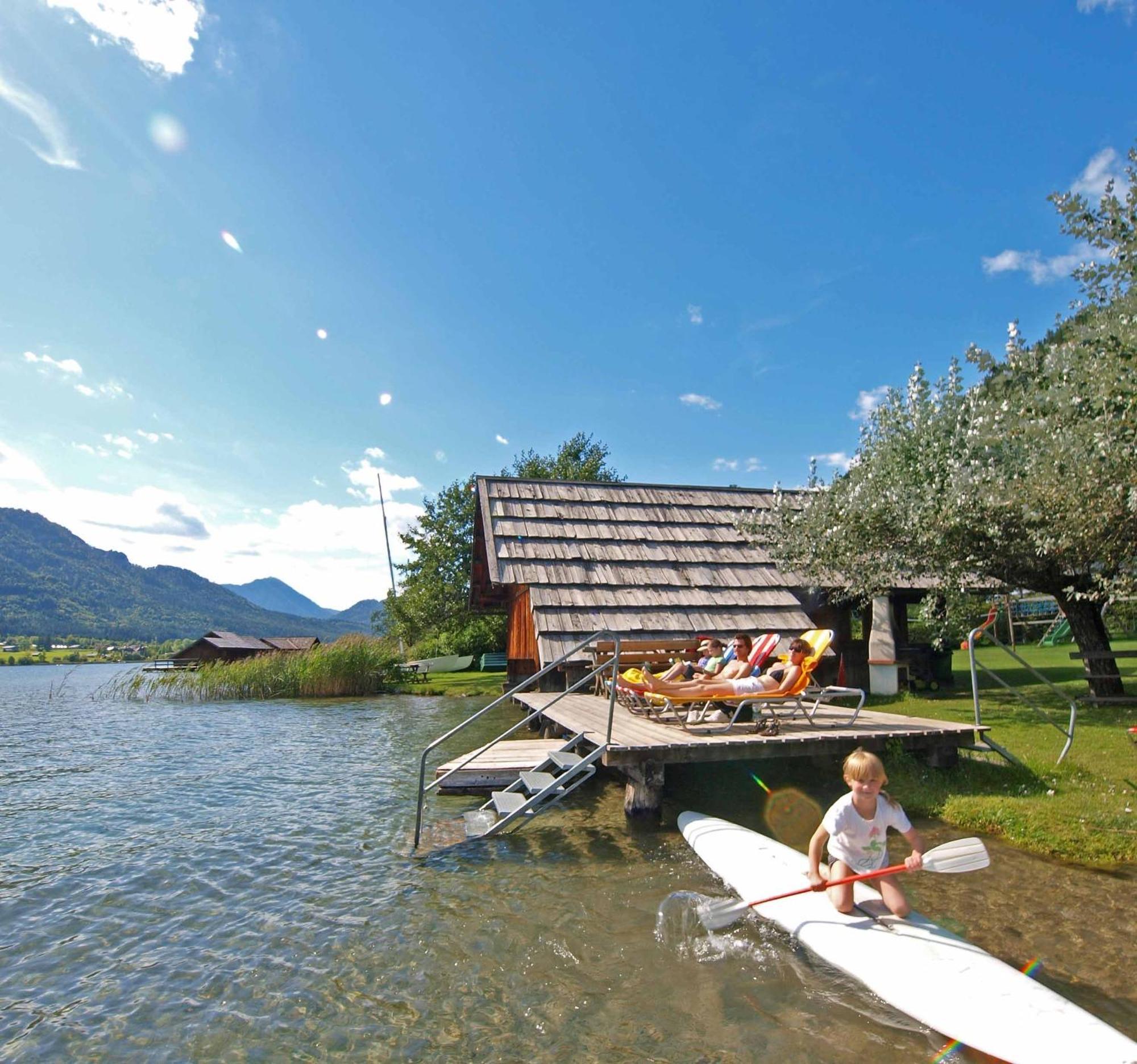 Ferienhof Obergasser Und Bergblick Weissensee Exteriör bild